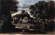 Nicolas Poussin Landscape with Gathering of the Ashes of Phocion by his Widow oil painting picture wholesale